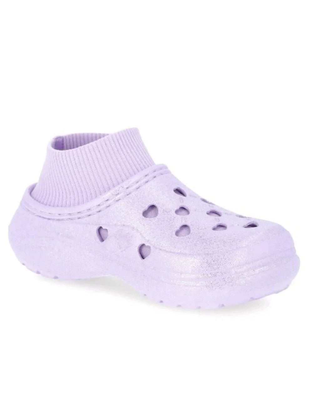Justice Lavender Slip-On Clog with Knit Collar